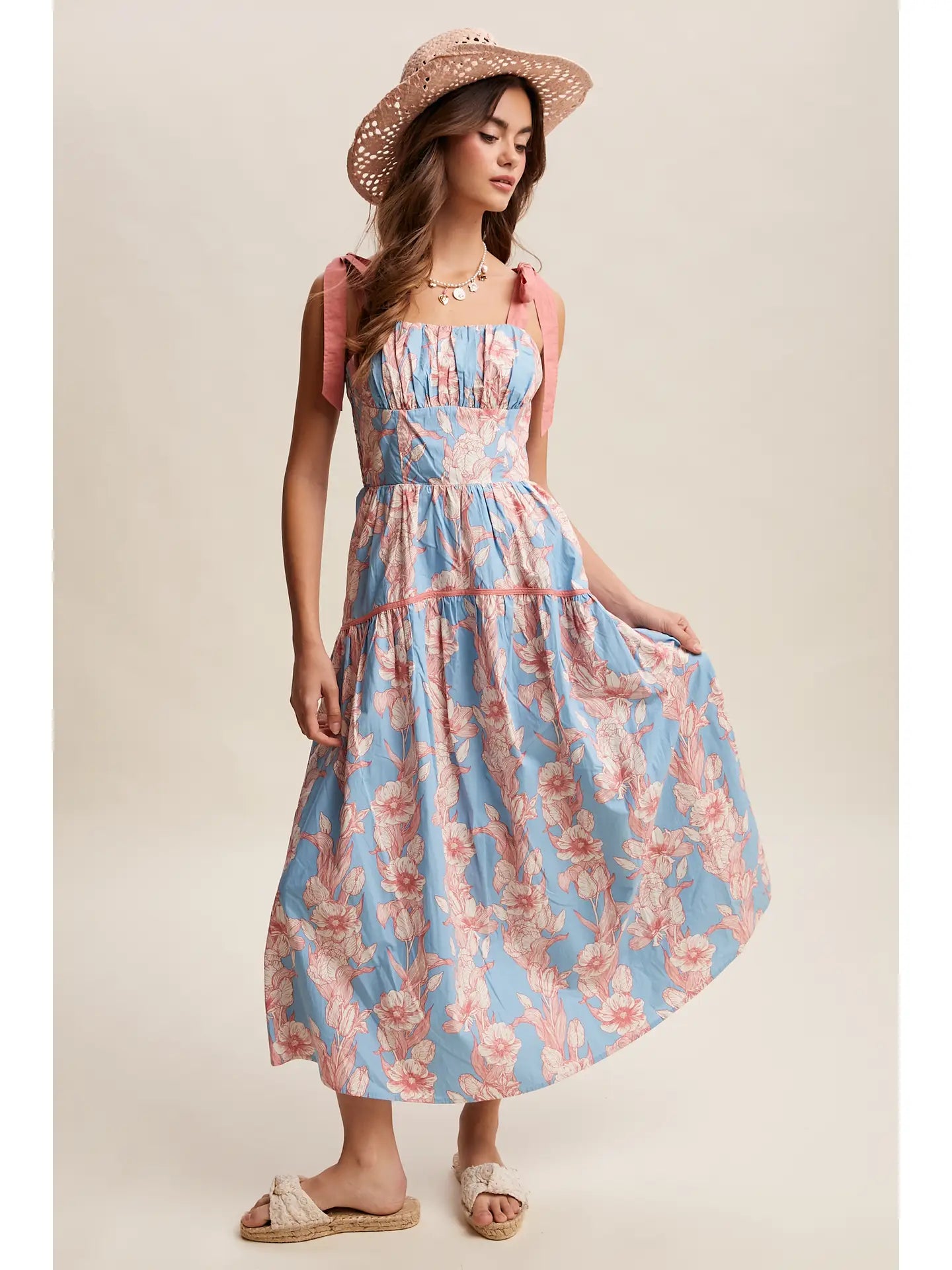 Floral Tie Sun Dress