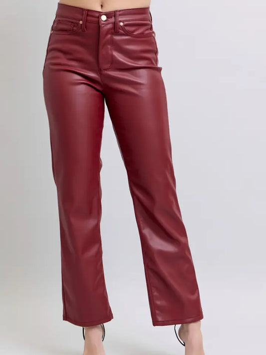 Faux Leather High Waist