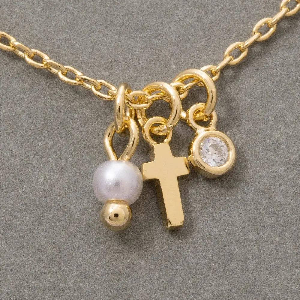 Dainty Gold Cross Necklace