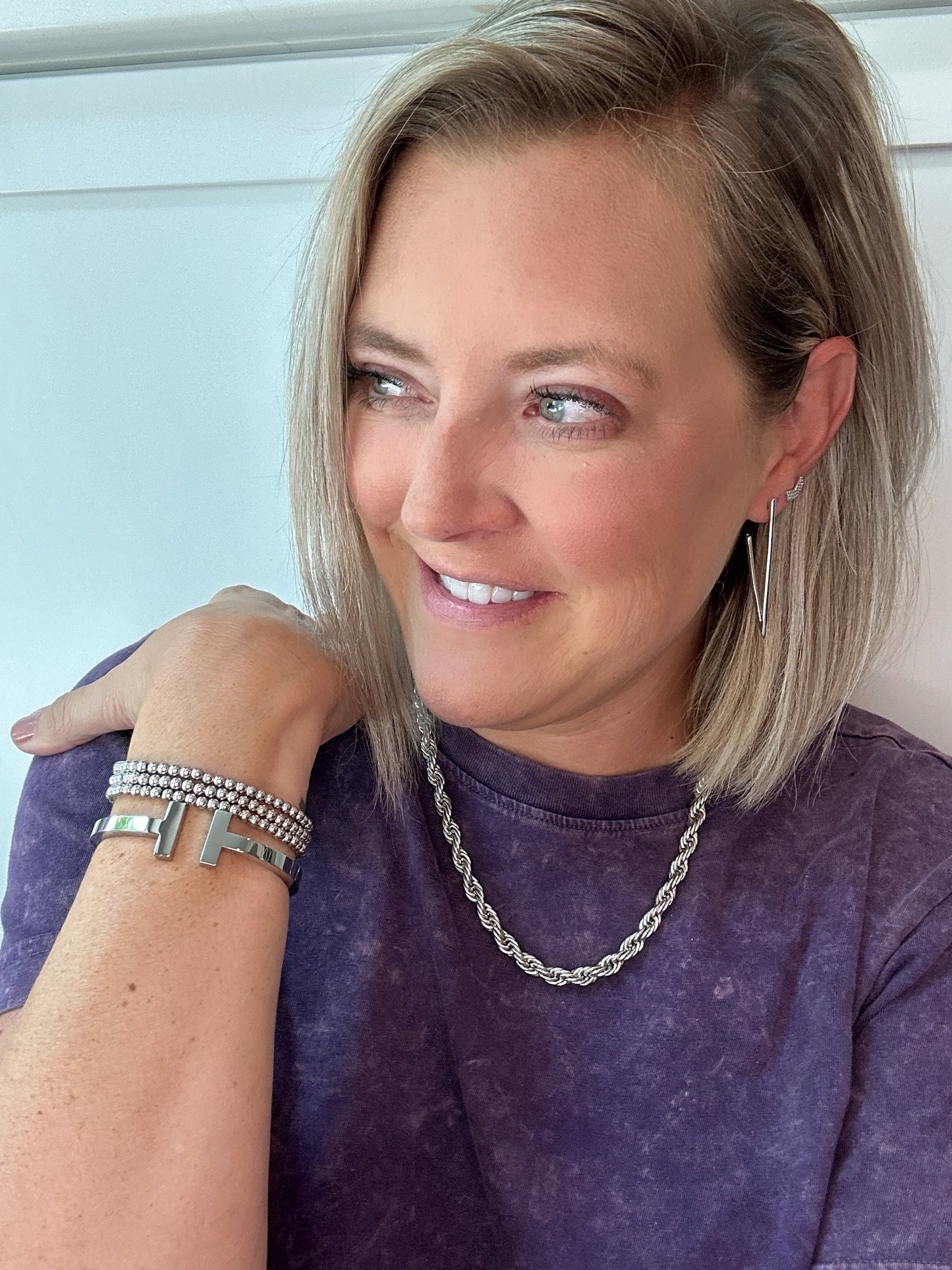 Sadie T Silver Bracelet