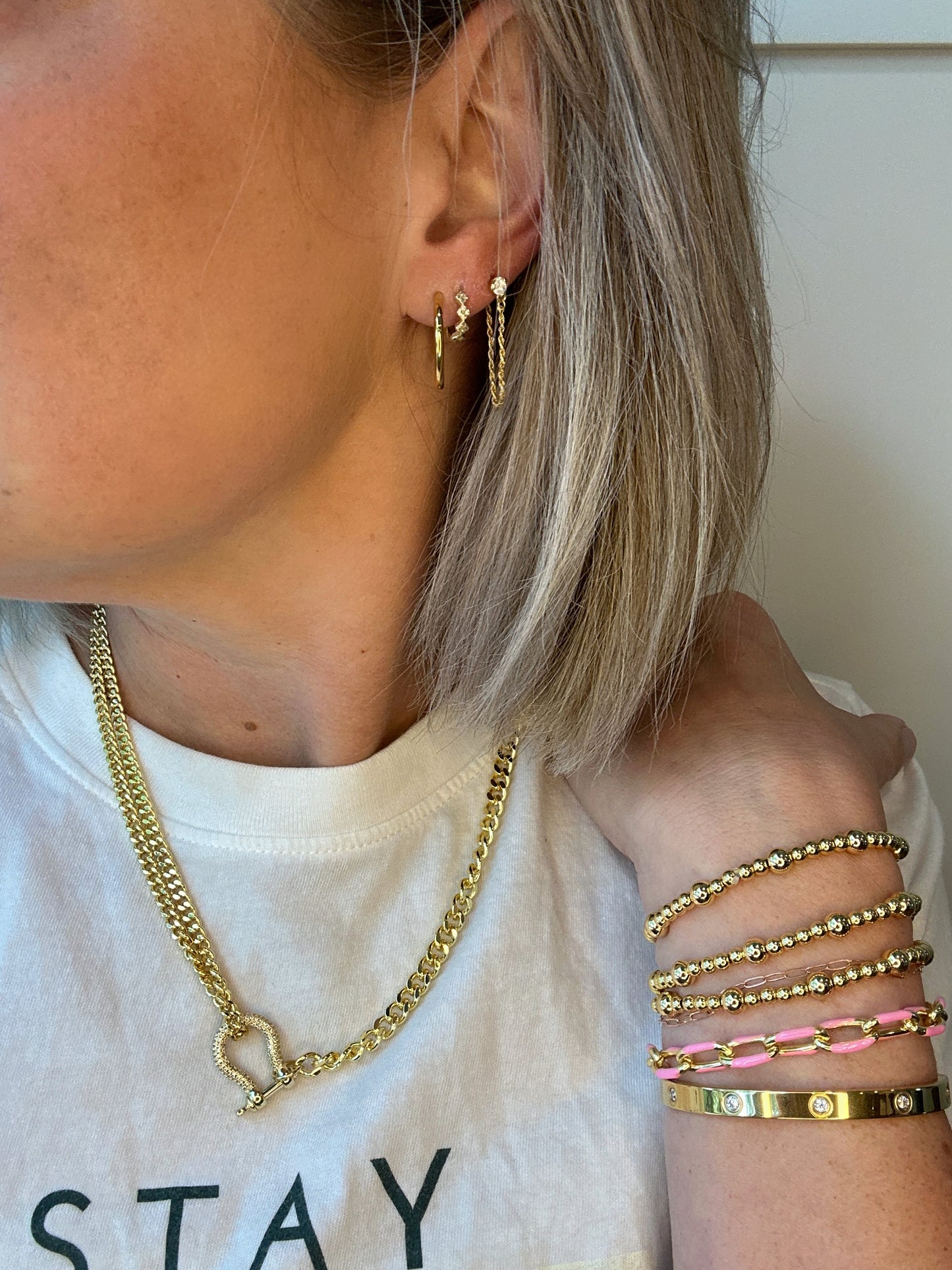 Penny Pink Chain Bracelet