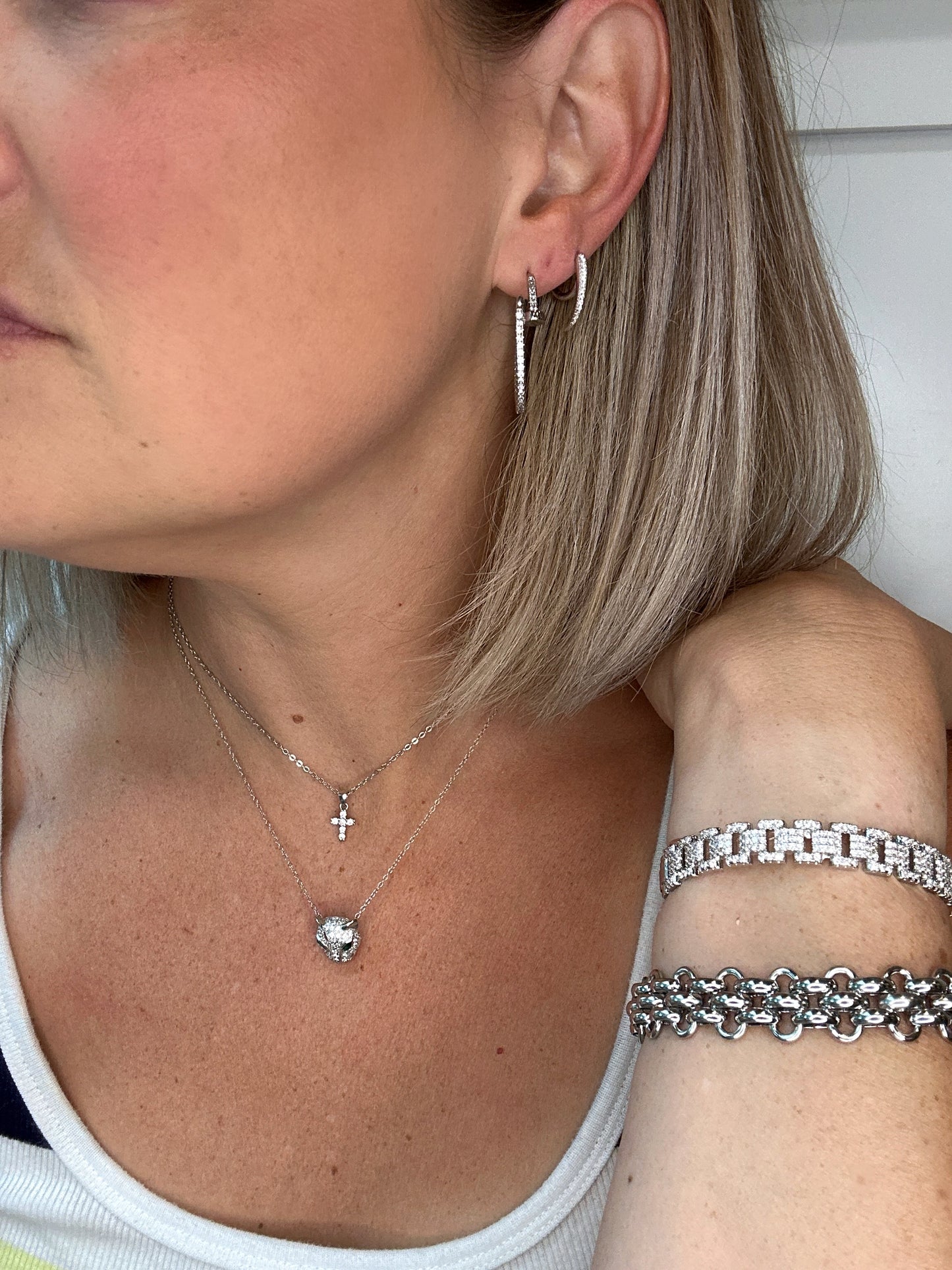 Fantasy Silver Huggie