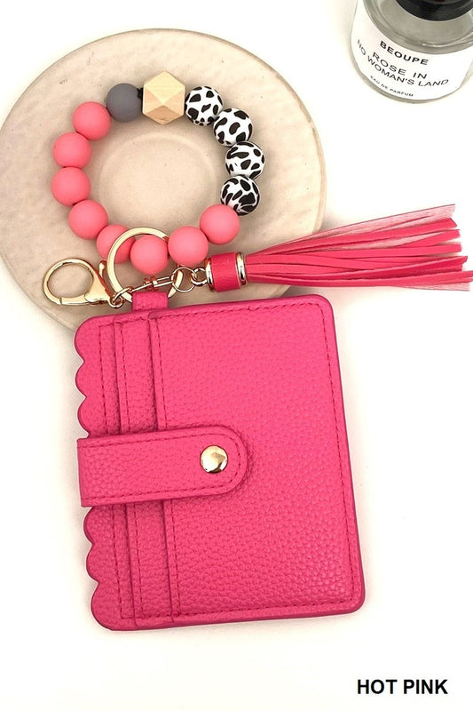 Hot Pink Keychain Wallet