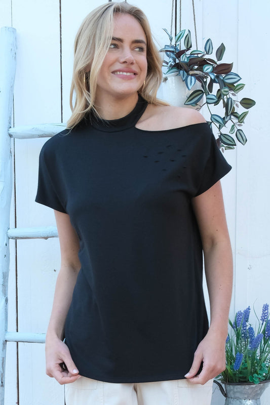 Ripped Shoulder Top