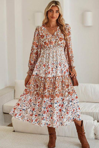 Floral Ruffled Midi Dress (FINAL SALE ITEM)