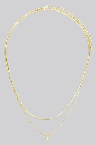 Dainty Two Layer Necklace in Gold