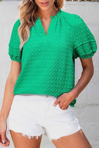 Textured Green Top