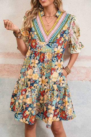Tiered Floral Beauty Dress