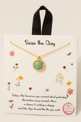 Seize the Day Stone Necklace