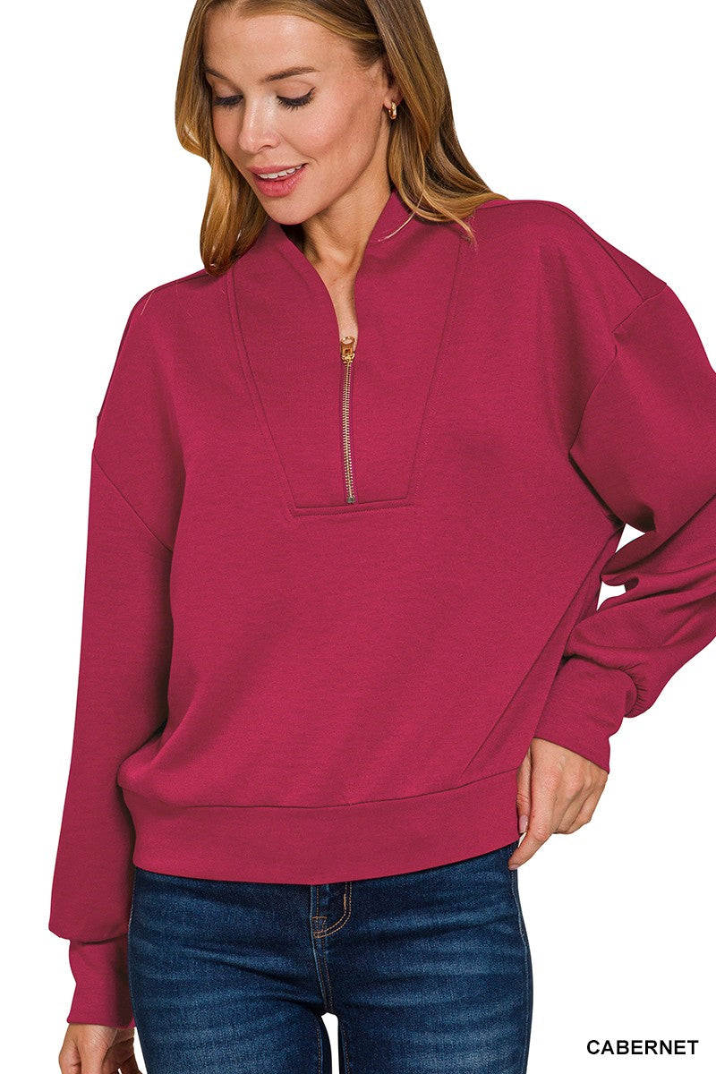 Cabernet Scuba Pullover