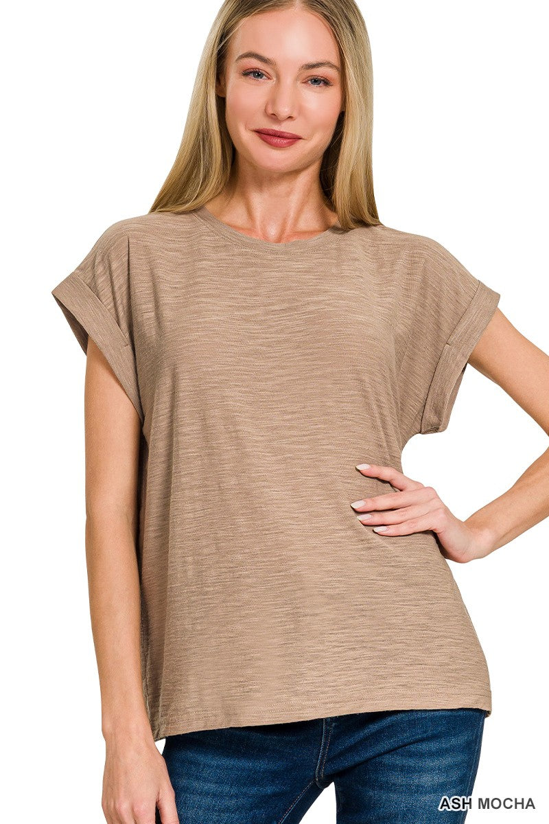 Cuffed Sleeve Top