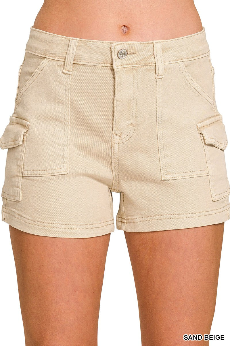 Khaki Cargo Shorts