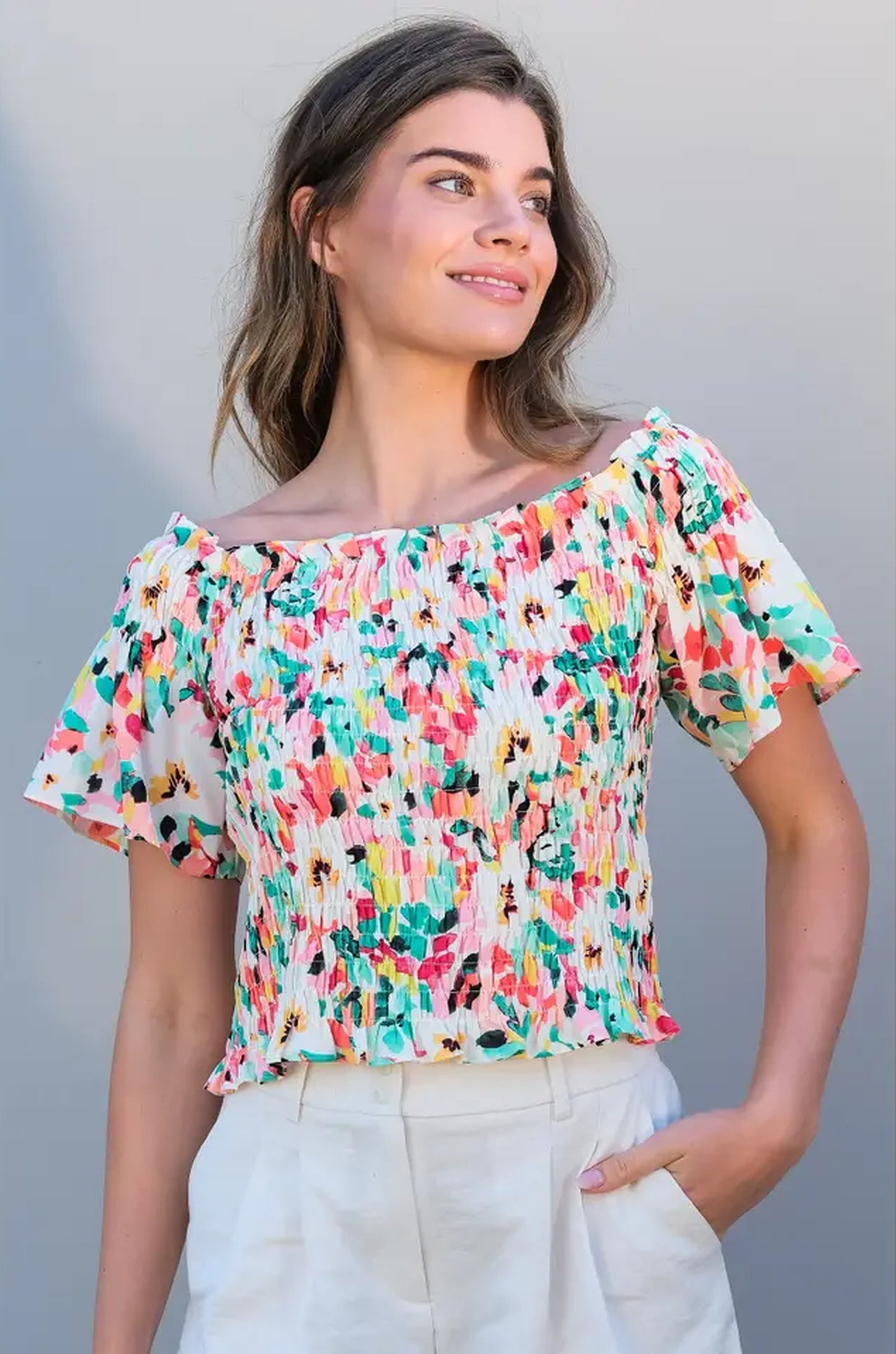 Floral Smock Top