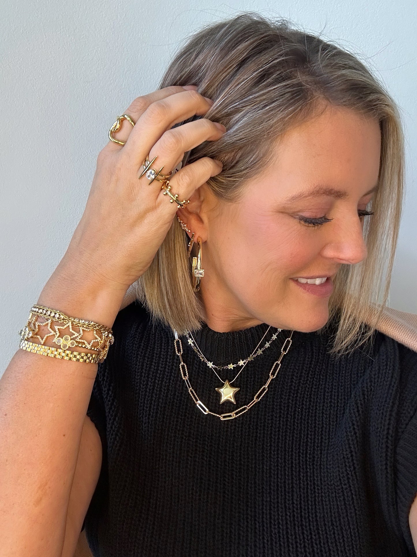 Star Power in Gold Necklace