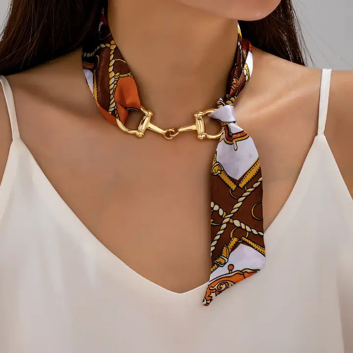 Buckle Scarf Necklace