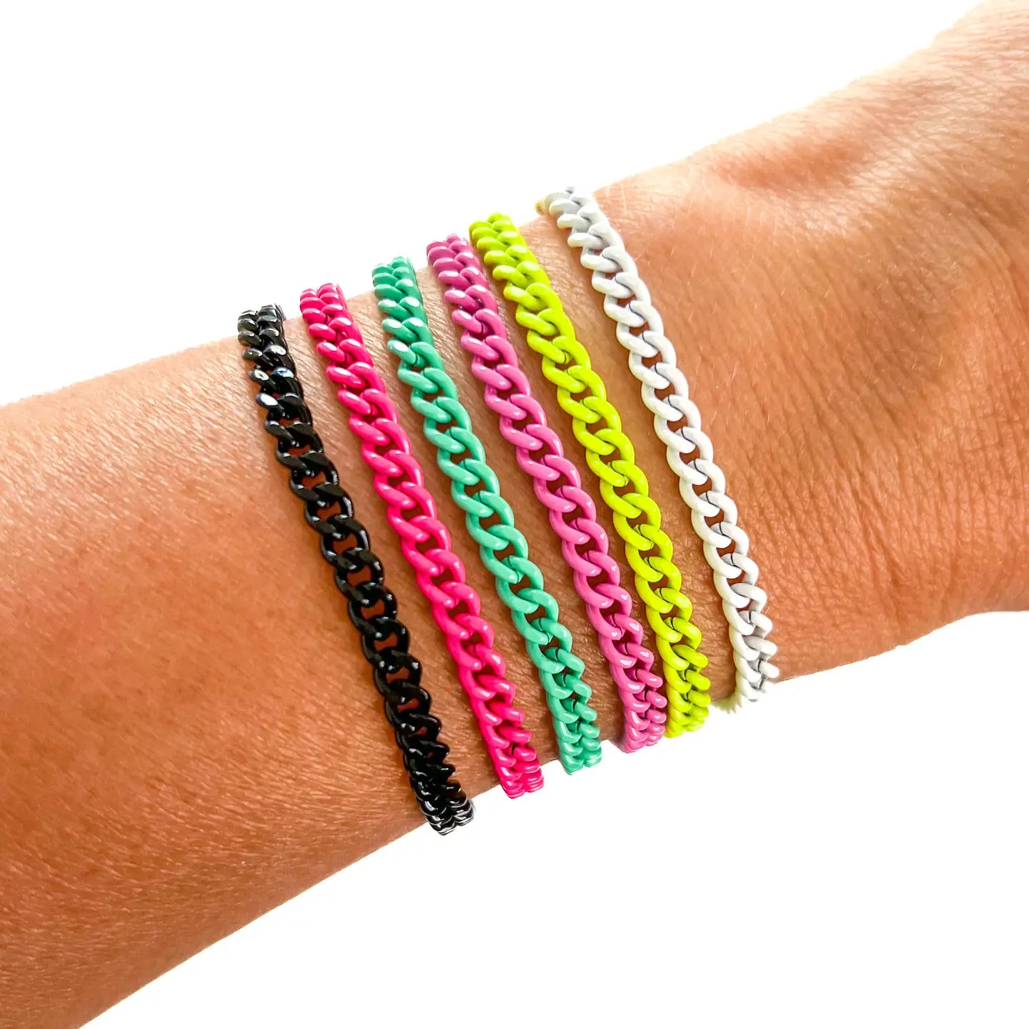 Teal Mini Chain Bracelet