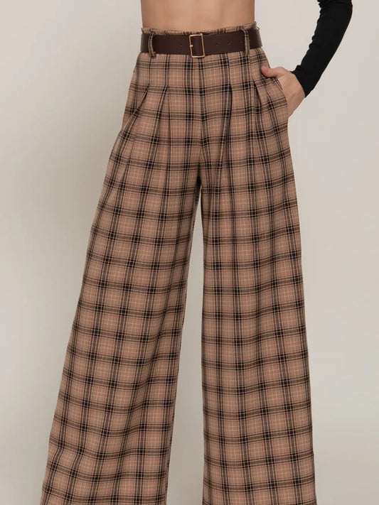 Pleated Belted Pants