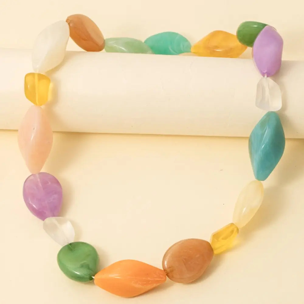 Chunky Color Beaded Necklace