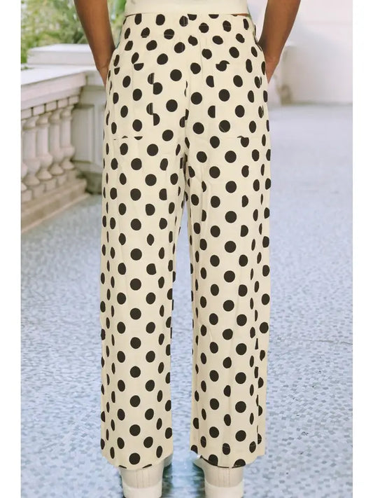Polka Dot Wide Leg Pants