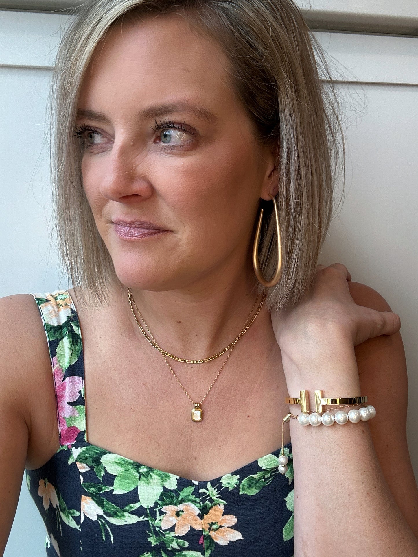 Harlow Gold Matte Hoop