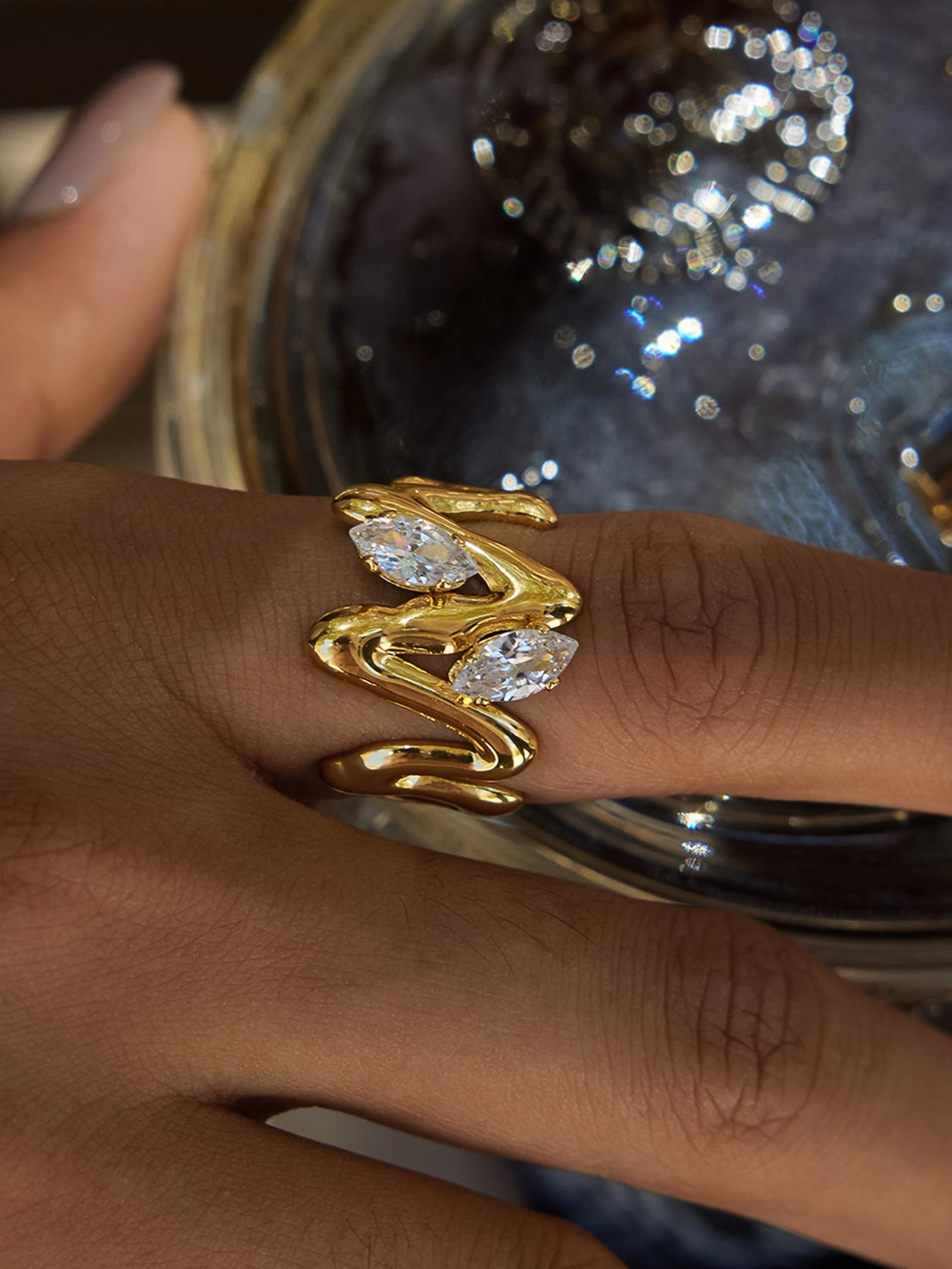 Gold ZigZag Ring