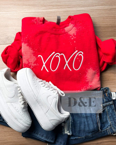 XOXO Bleached Sweatshirt (FINAL SALE ITEM)