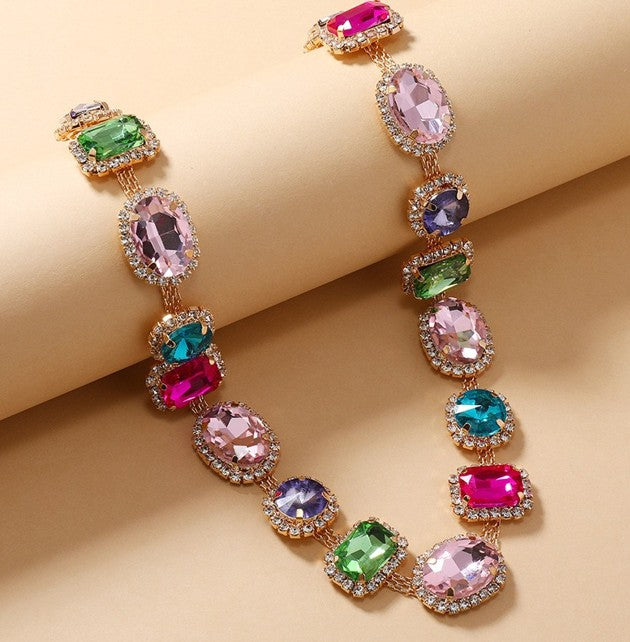 Multicolor Gem Necklace