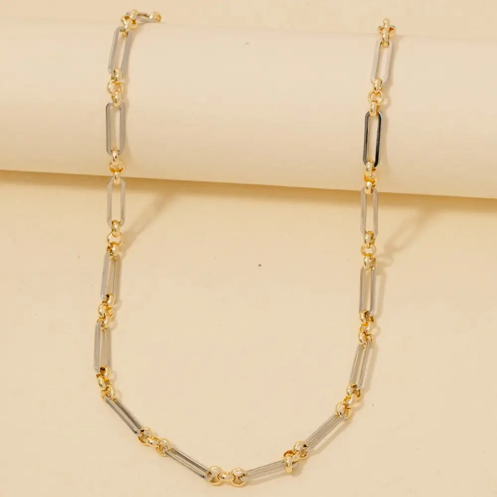 Mixed Metal Chain Necklace