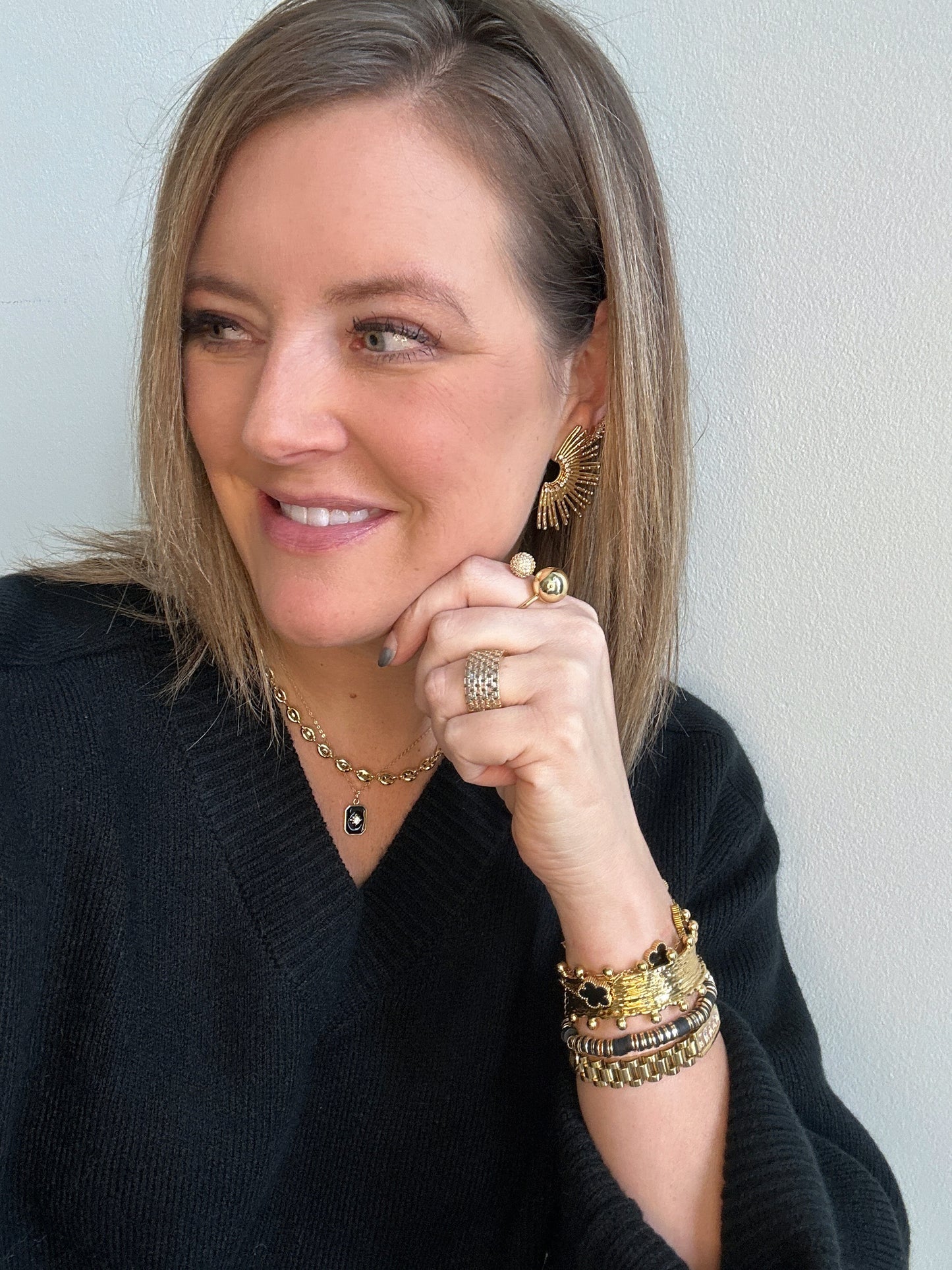 Love Em Black/Gold Bracelet