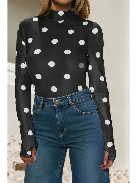 Polka Dot Sheer Bodysuit