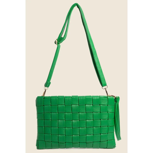 Green Basketweave Purse