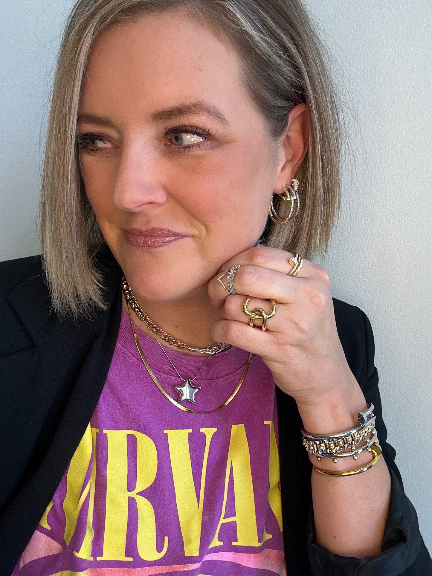 Star Power in Silver Necklace