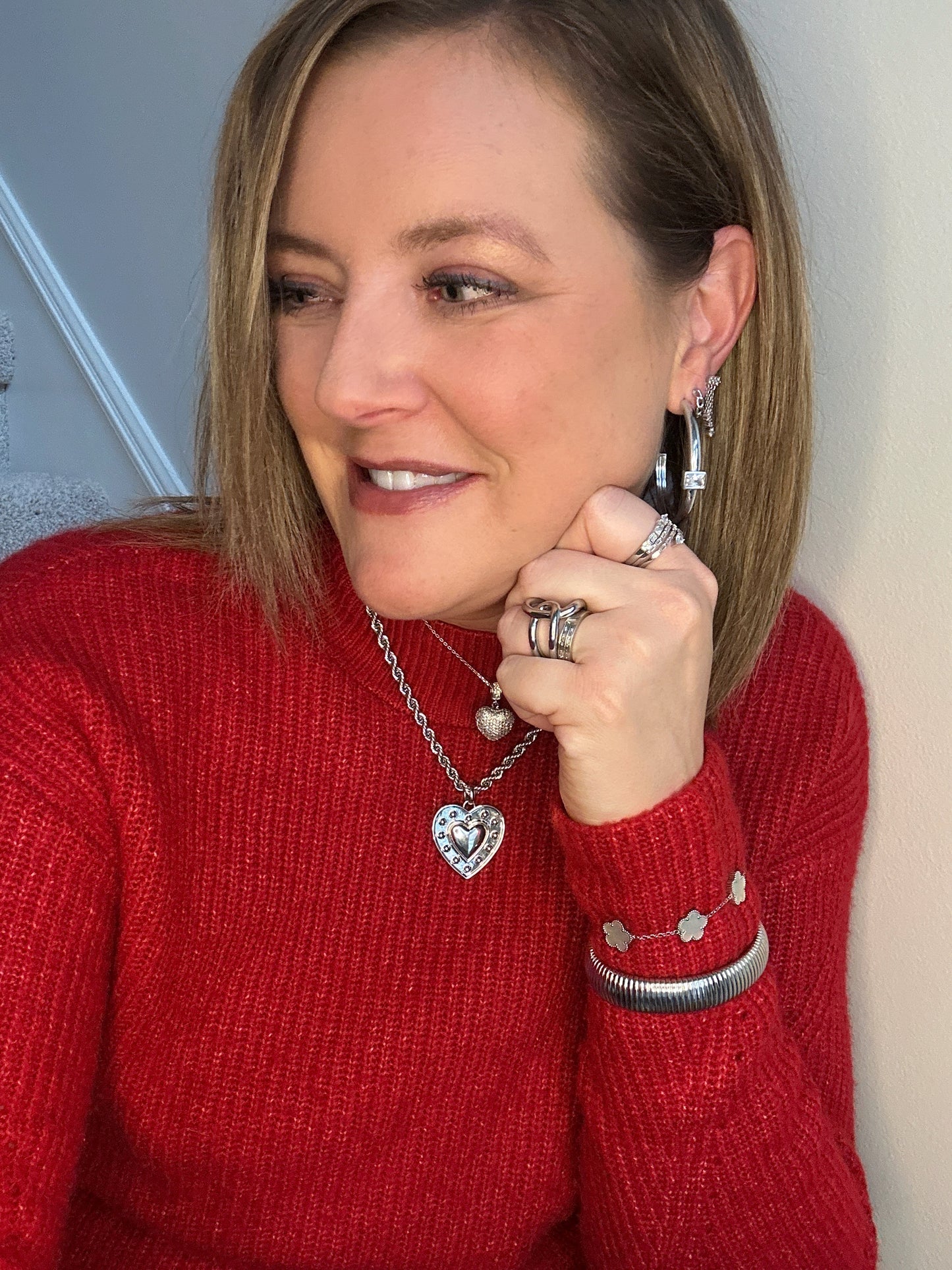 Be Fancy Silver Hoop