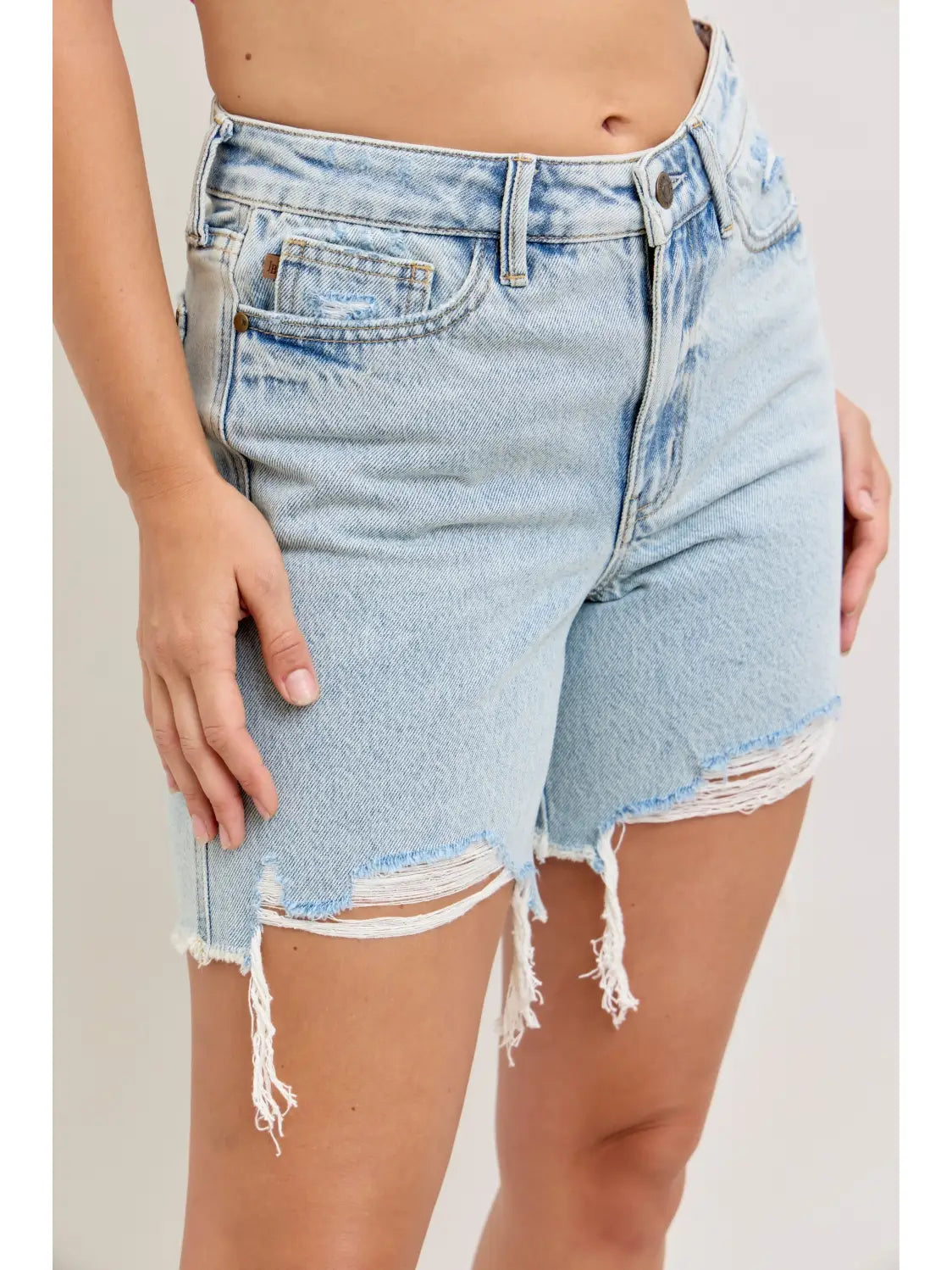 Judy Blue Dad Ripped Shorts