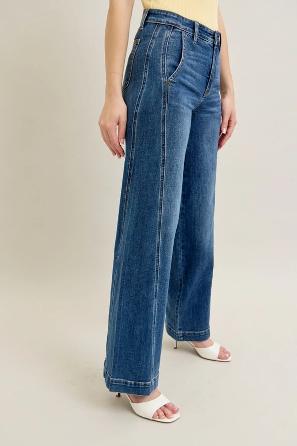 High Waisted Wide Leg Judy Blue Jean