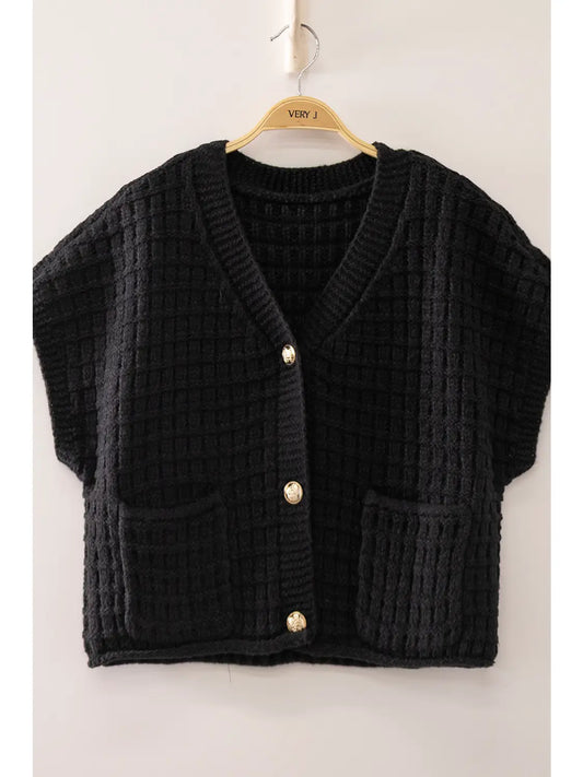 Waffle Knit Cardigan