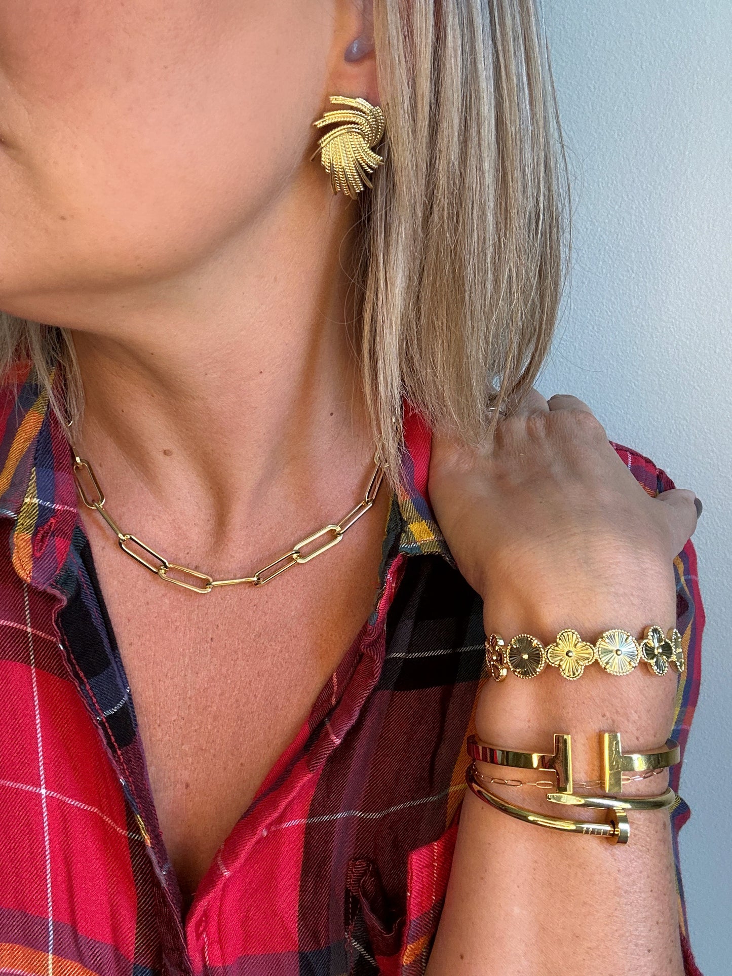 Golden Swirl Earring