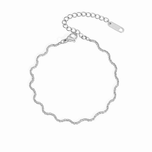 Silver Wavy Bracelet