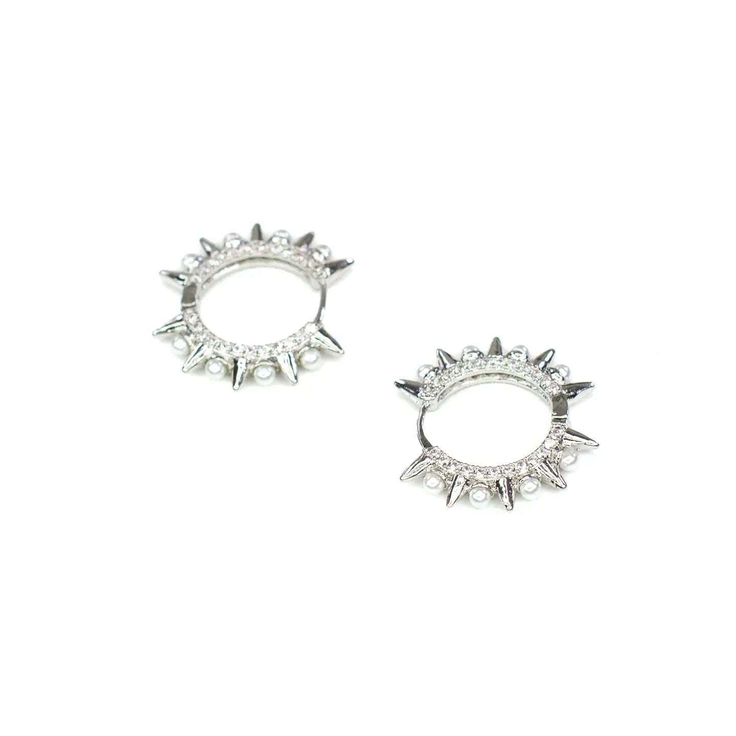 Silver Spike Hoop