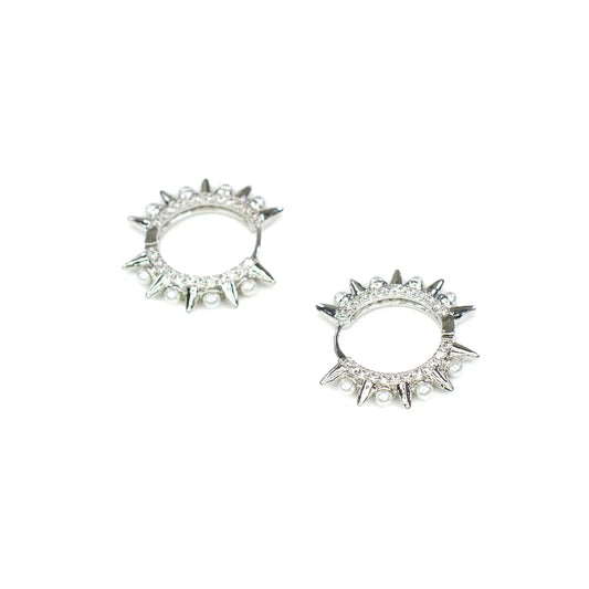 Silver Spike Hoop