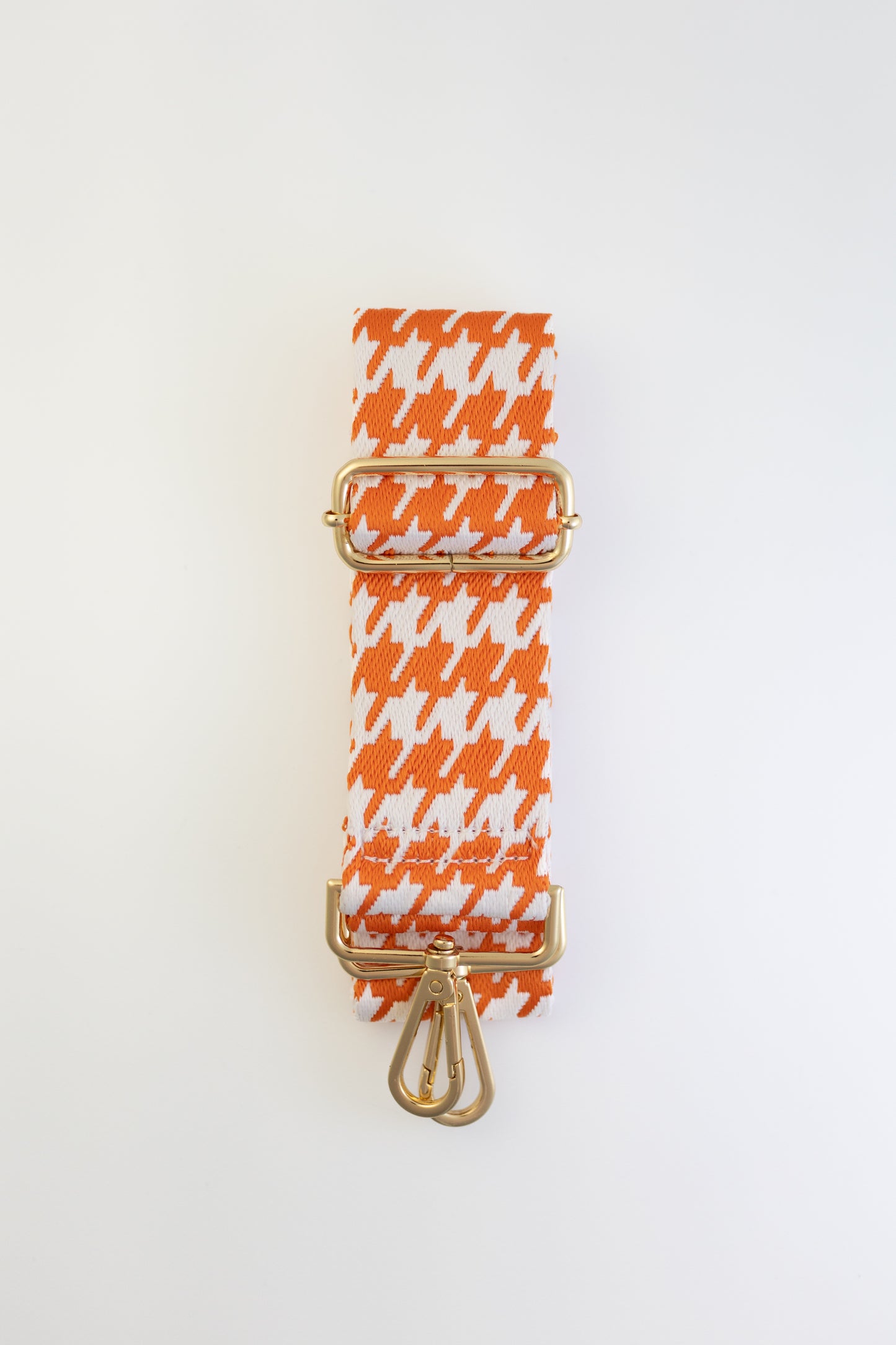 Orange and White Houndstooth Strap