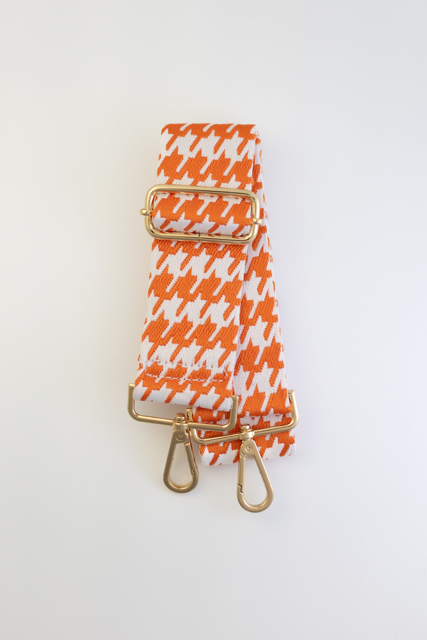 Orange and White Houndstooth Strap