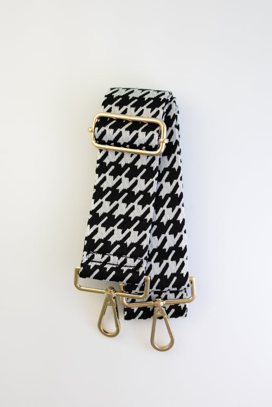 Black and White Houndstooth Strap