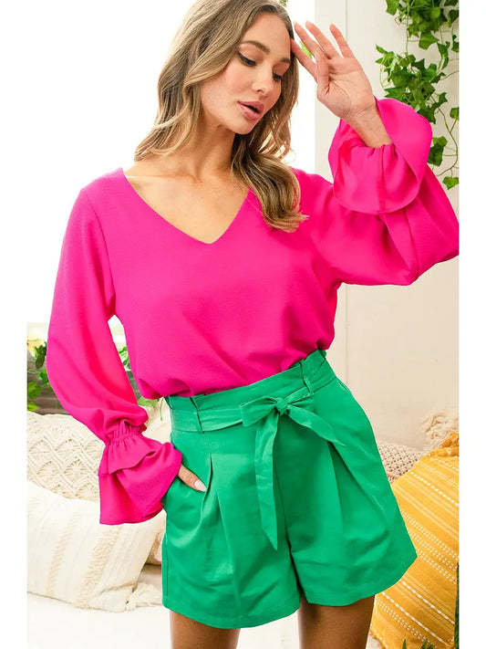 Green Waste Tied Shorts