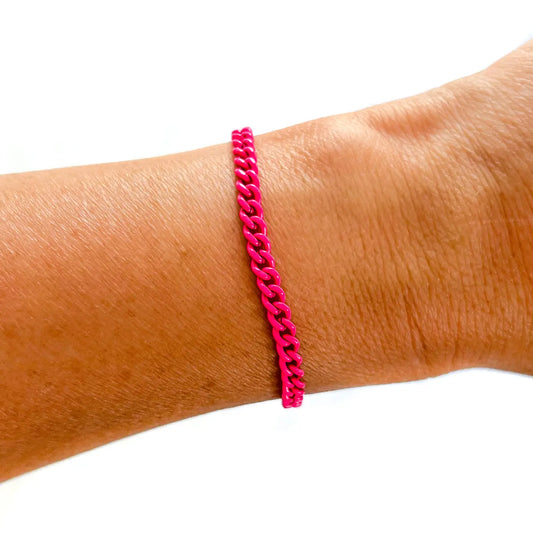 Hot Pink Chain Bracelet