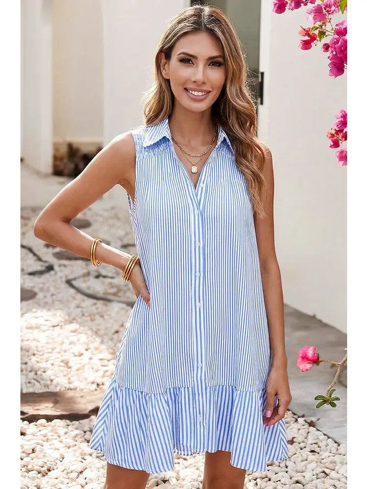 Stripe Button Down Dress
