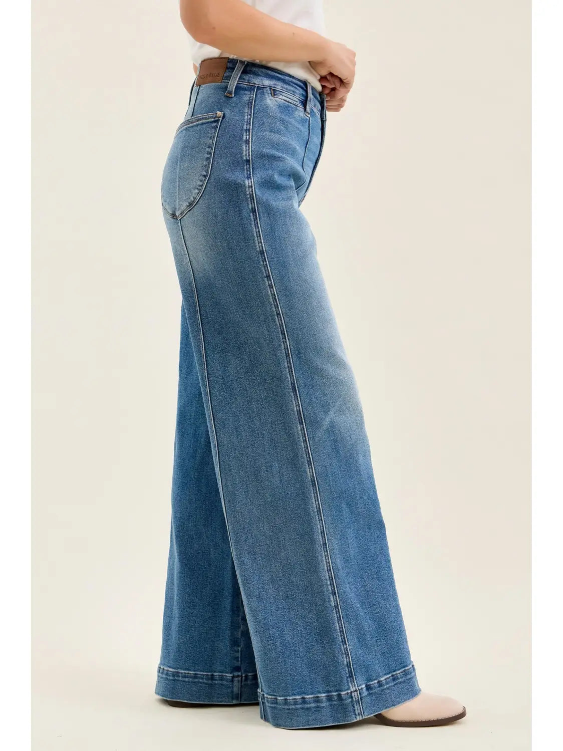 Judy Blue High-Waisted Liza Wide Leg Palazzo Jeans