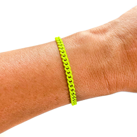 Neon Green Chain Bracelet