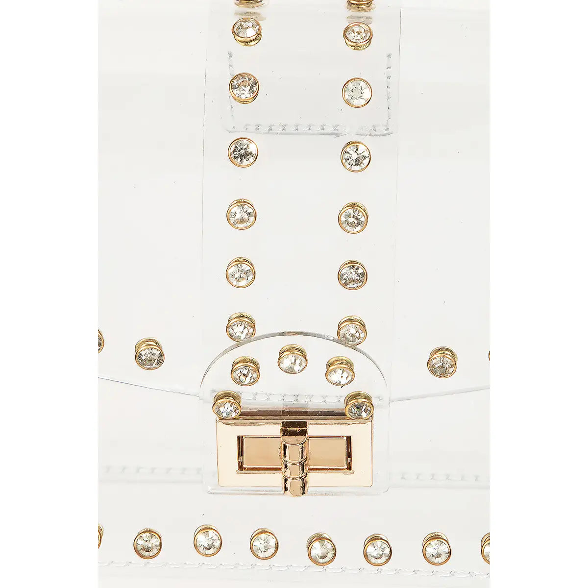Clear Rhinestone Trim Bag