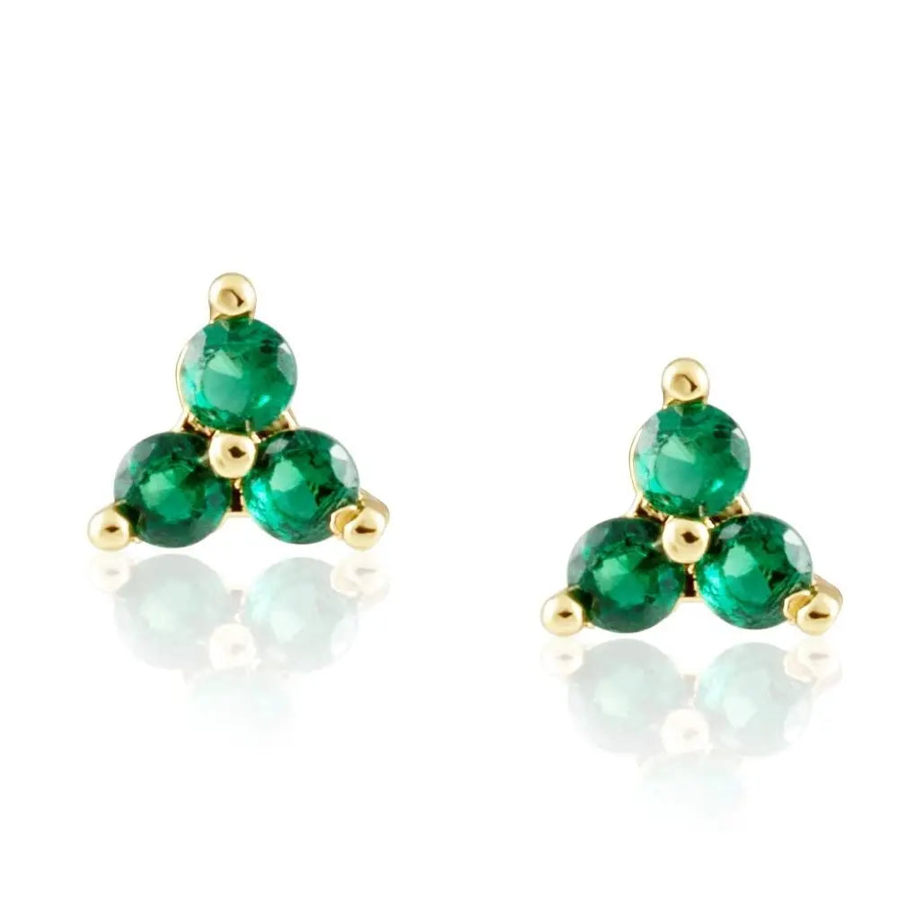 Green Trio Studs
